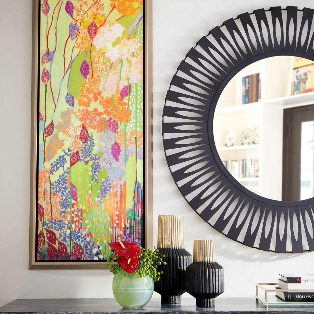 Sun Dial Mirror | Graphite | Modern Wall Mirror