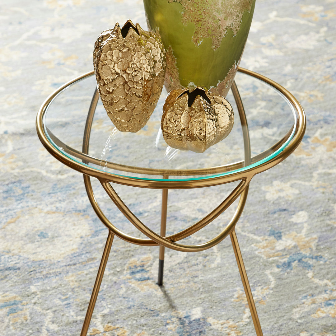 Gyroscope Side Table | Gold | Modern Gold Side Table