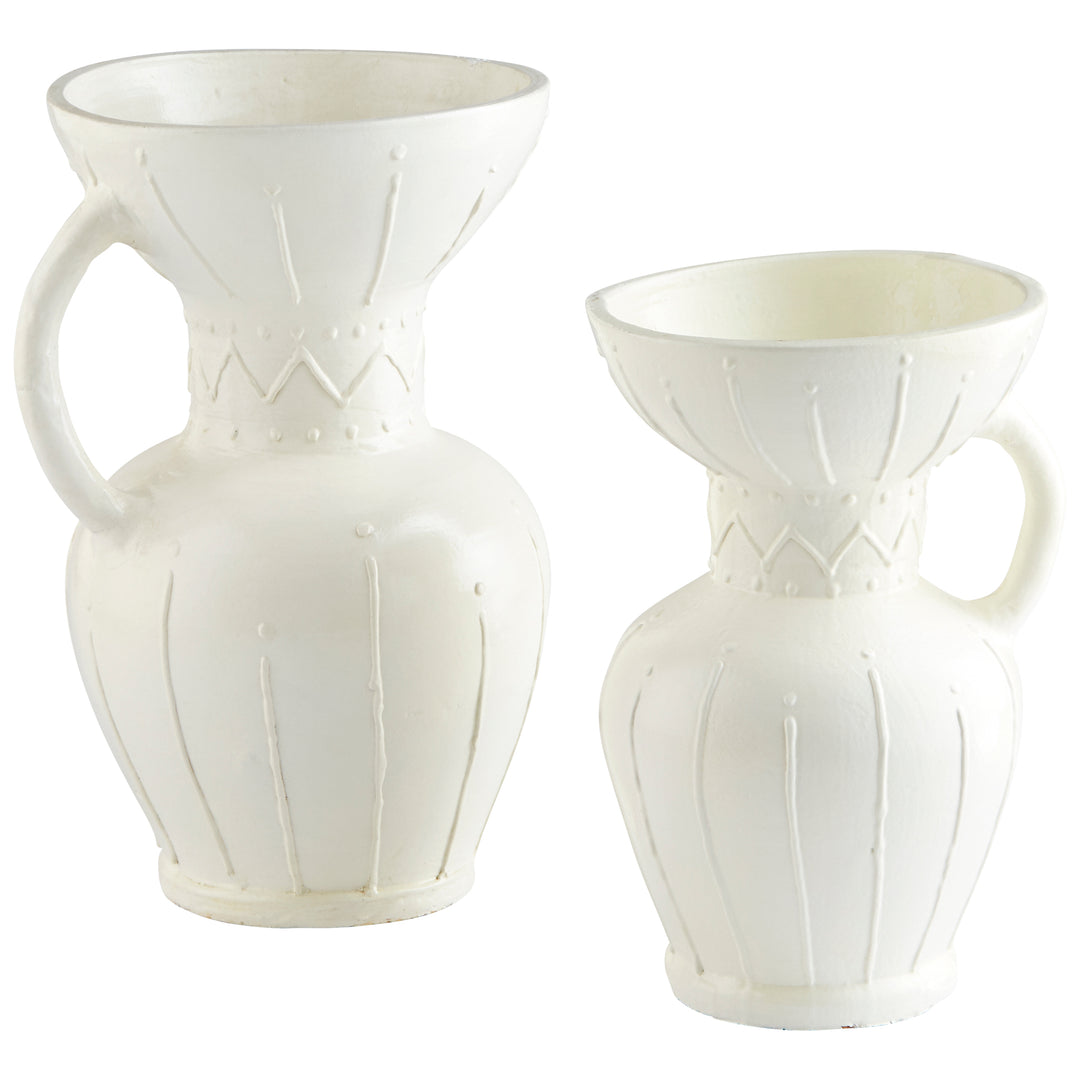 Ravine Vase | White-Medium | Medium White Vase