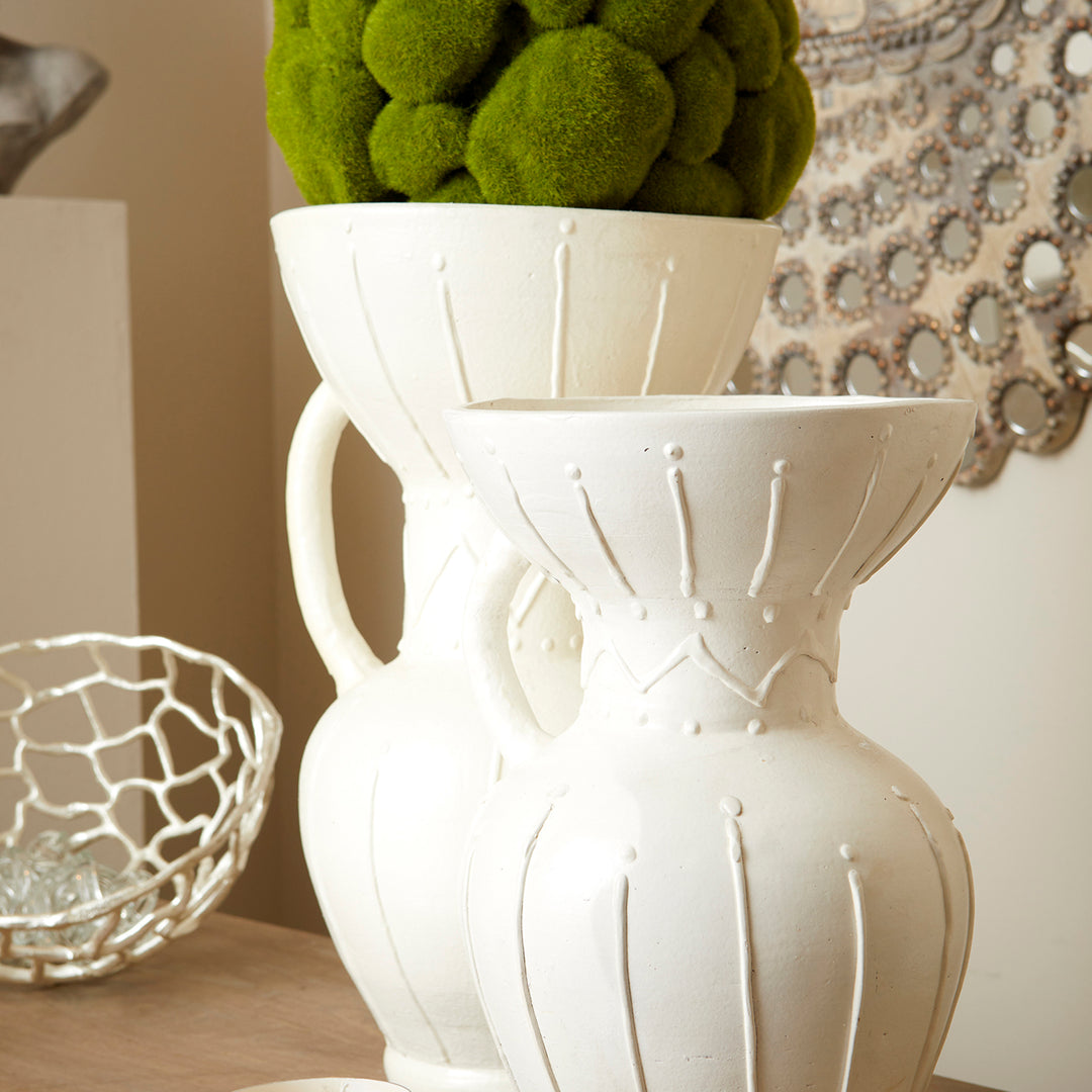 Ravine Vase | White-Large | Large White Vase
