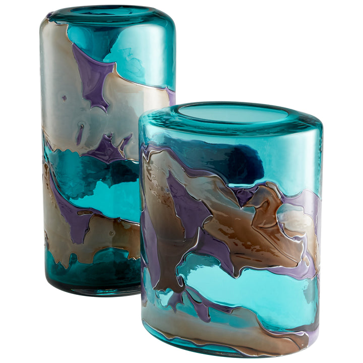 Ahoy Vase | Blue-Medium | Medium Decorative Blue Vase