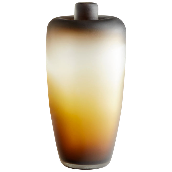 Jaxon Vase | Amber Swirl | Medium Amber Vase