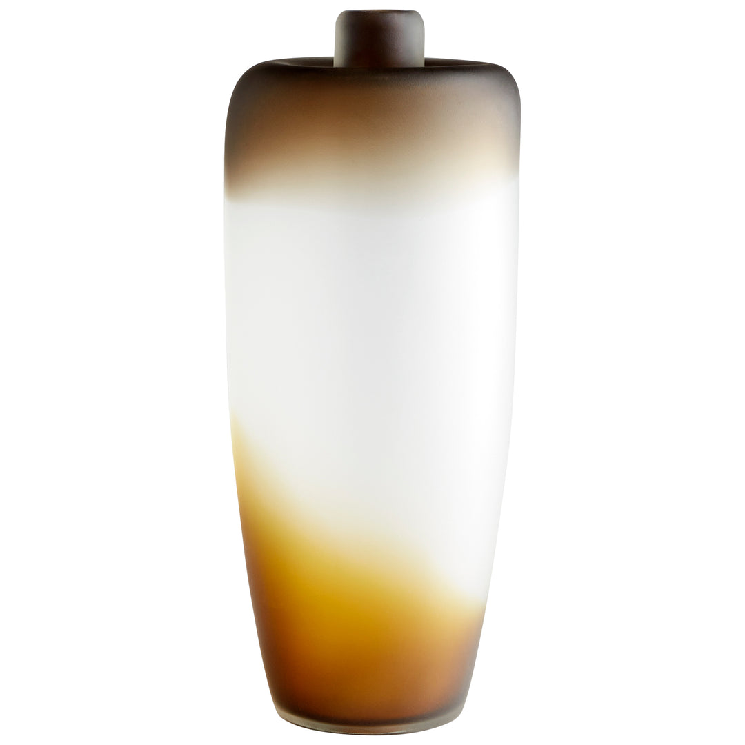 Jaxon Vase | Amber Swirl | Small Amber Vase