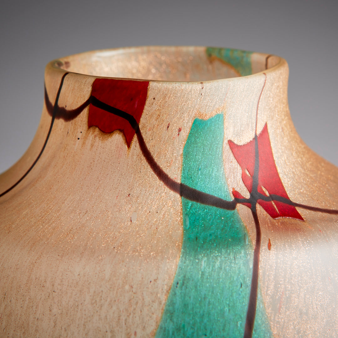 Cuzco Vase | Amber-Large | Large Amber Decorative Vase