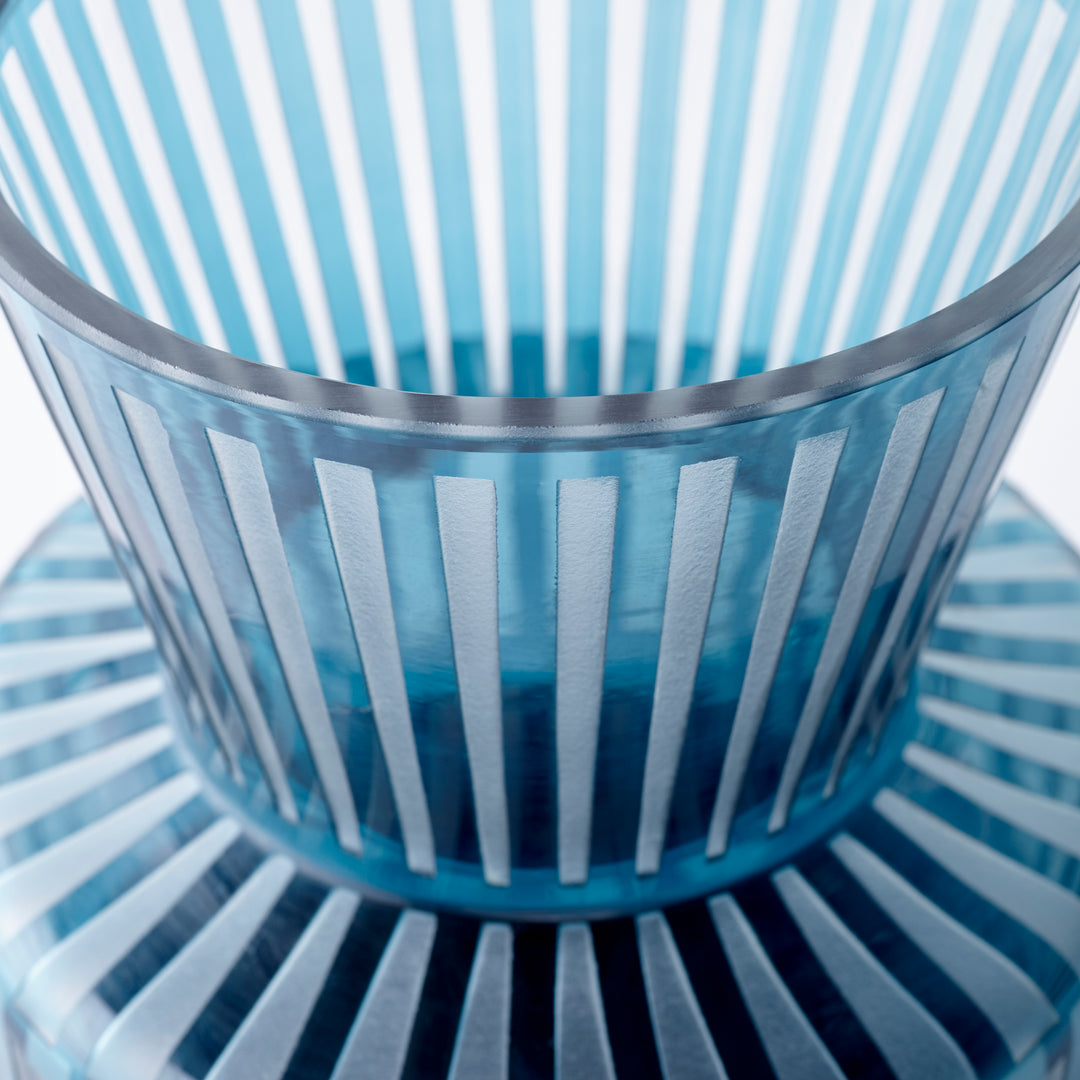 Lined Up Vase | Black-Small | Small Black Decorative Vase