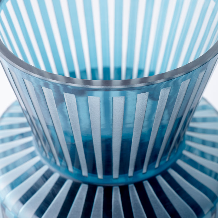 Lined Up Vase | Black-Small | Small Black Decorative Vase