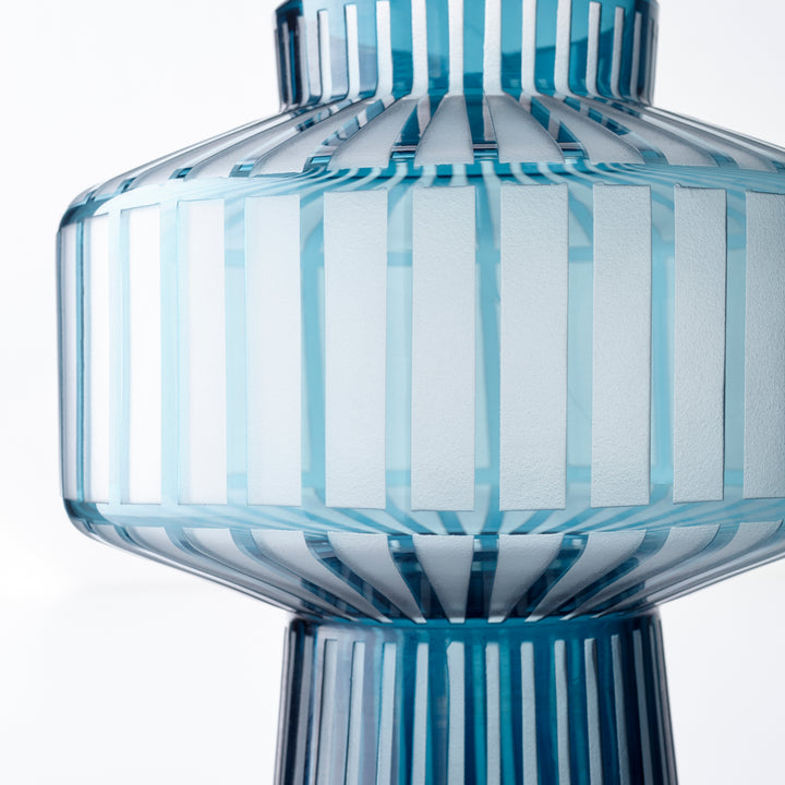 Lined Up Vase | Black | Medium Black Decorative Vase