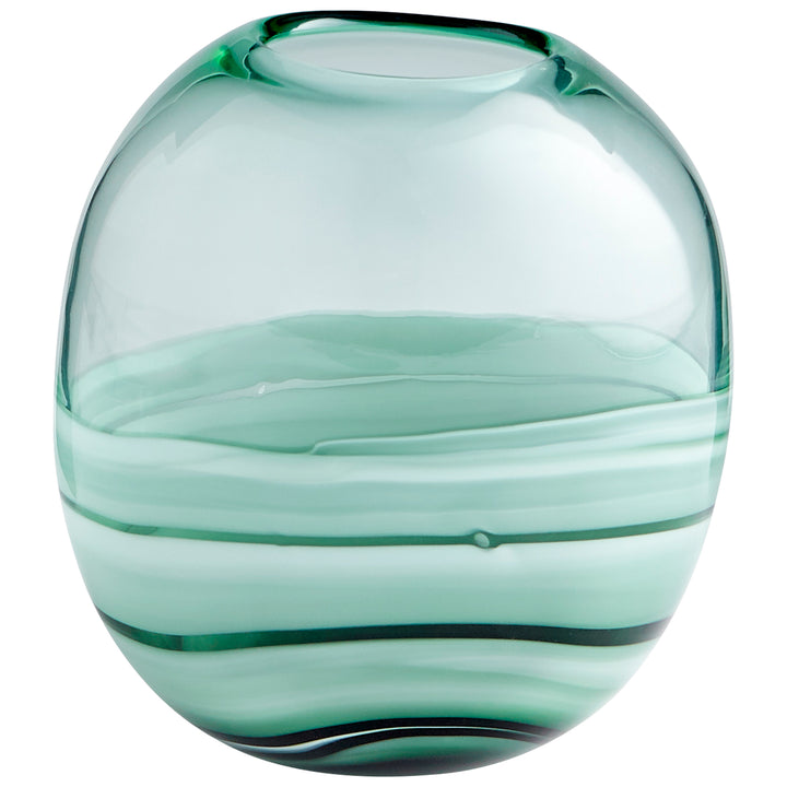 Torrent Vase | Green-Short | Decorative Green Vase