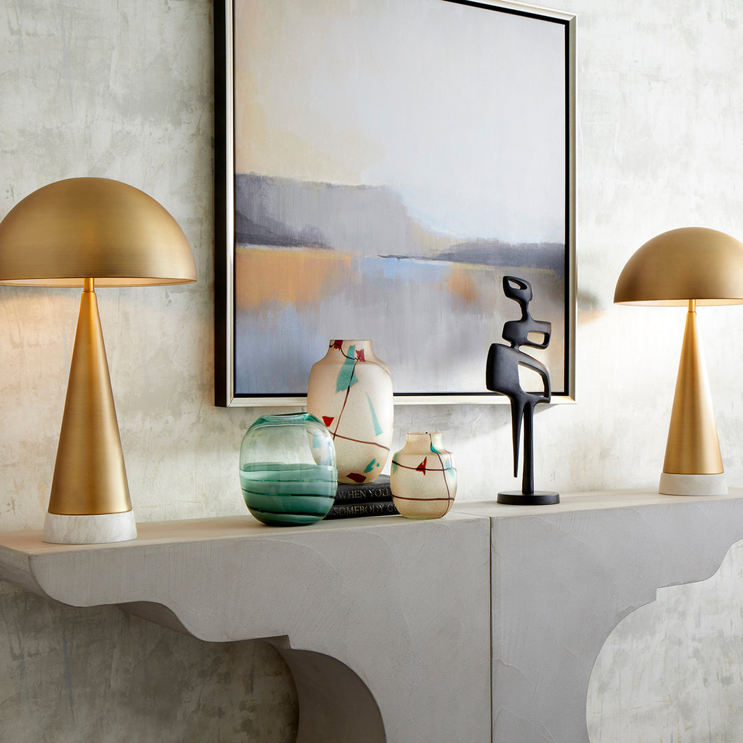 Torrent Vase | Green-Short | Decorative Green Vase