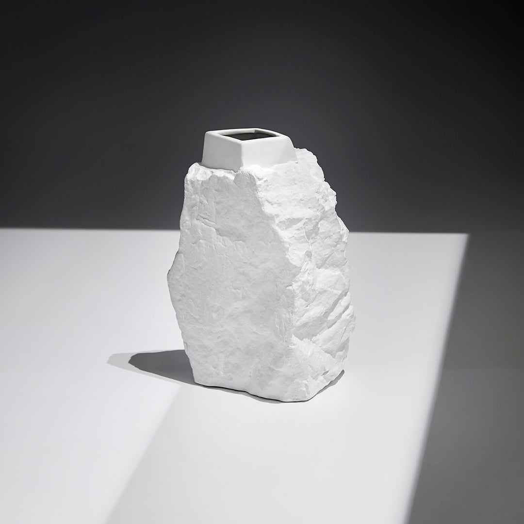 Piedra Vase | White | Decorative White Vase