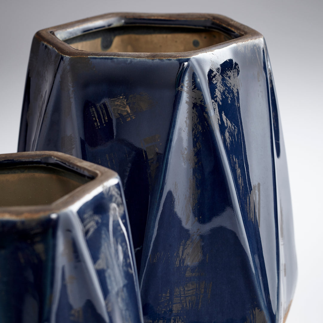 Chamos Planter | Blue-Small | Small Blue Planter