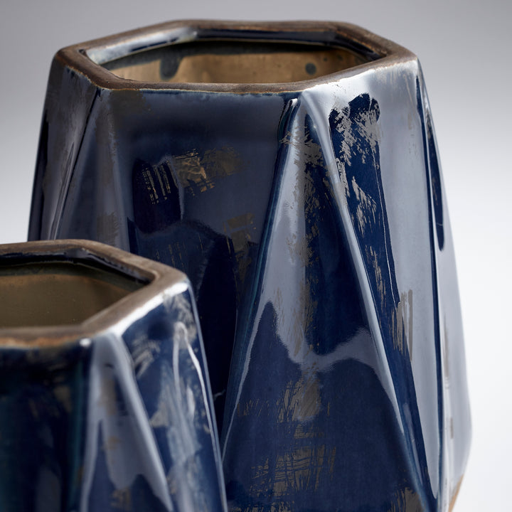 Chamos Planter | Blue-Small | Small Blue Planter
