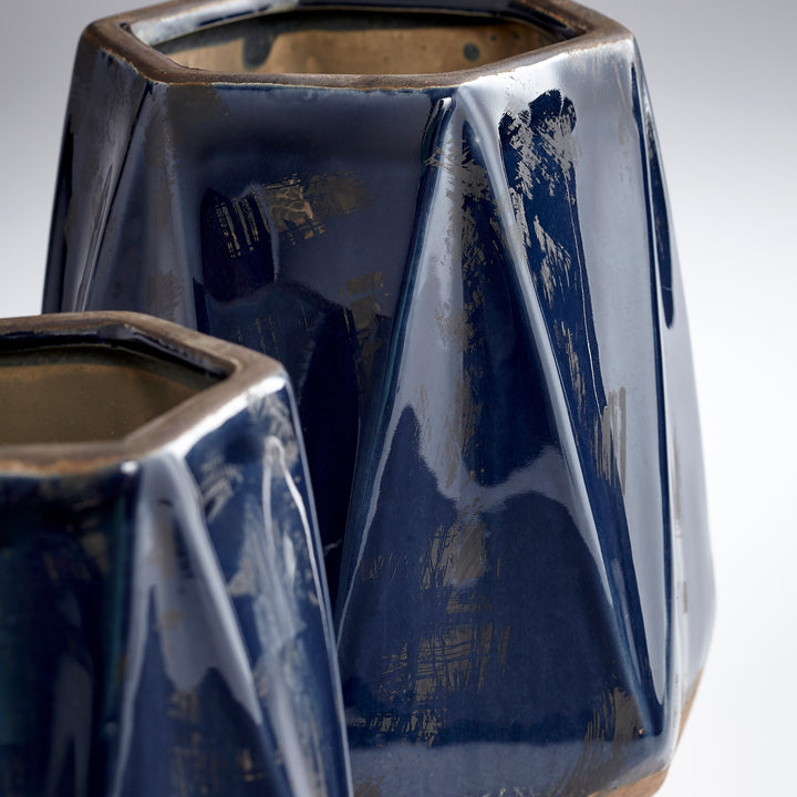 Chamos Planter | Blue-Small | Small Blue Planter