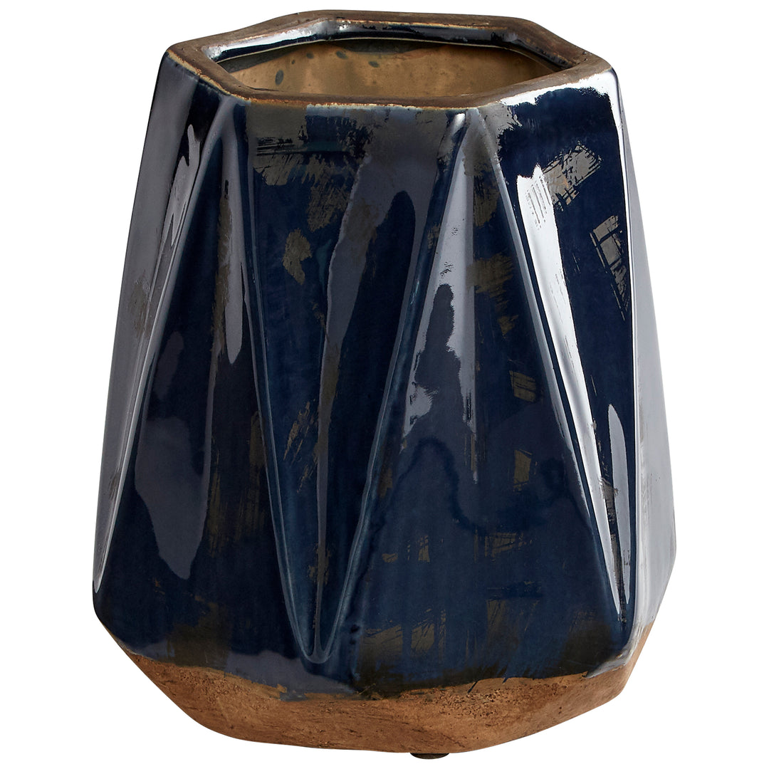 Chamos Planter | Blue-Large | Large Blue Planter