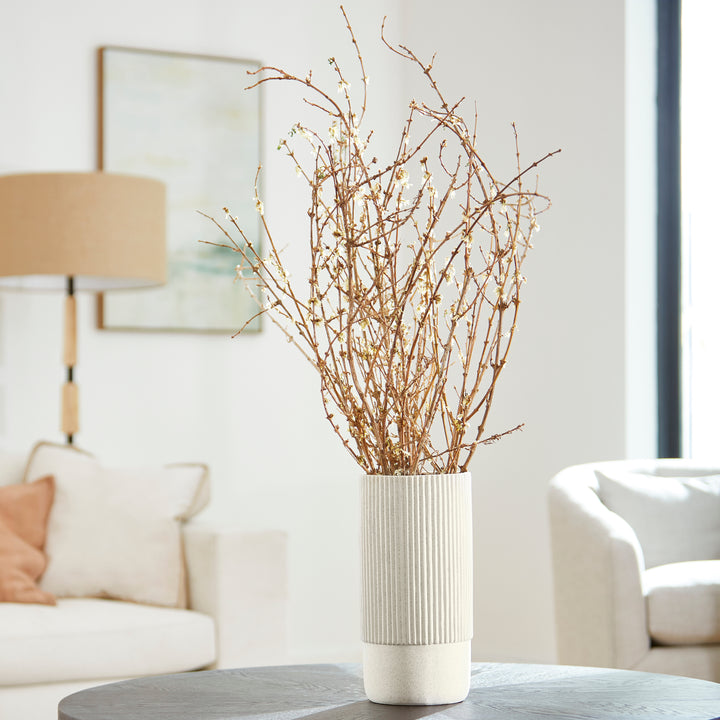 Harmonica Vase | White | Large White Ceramic Vase