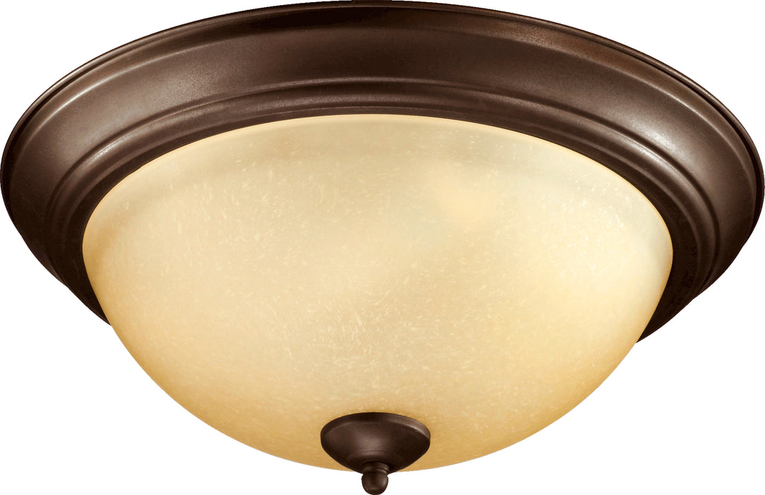 15 Inch Amber Scavo Ceiling Mount - Oiled Bronze