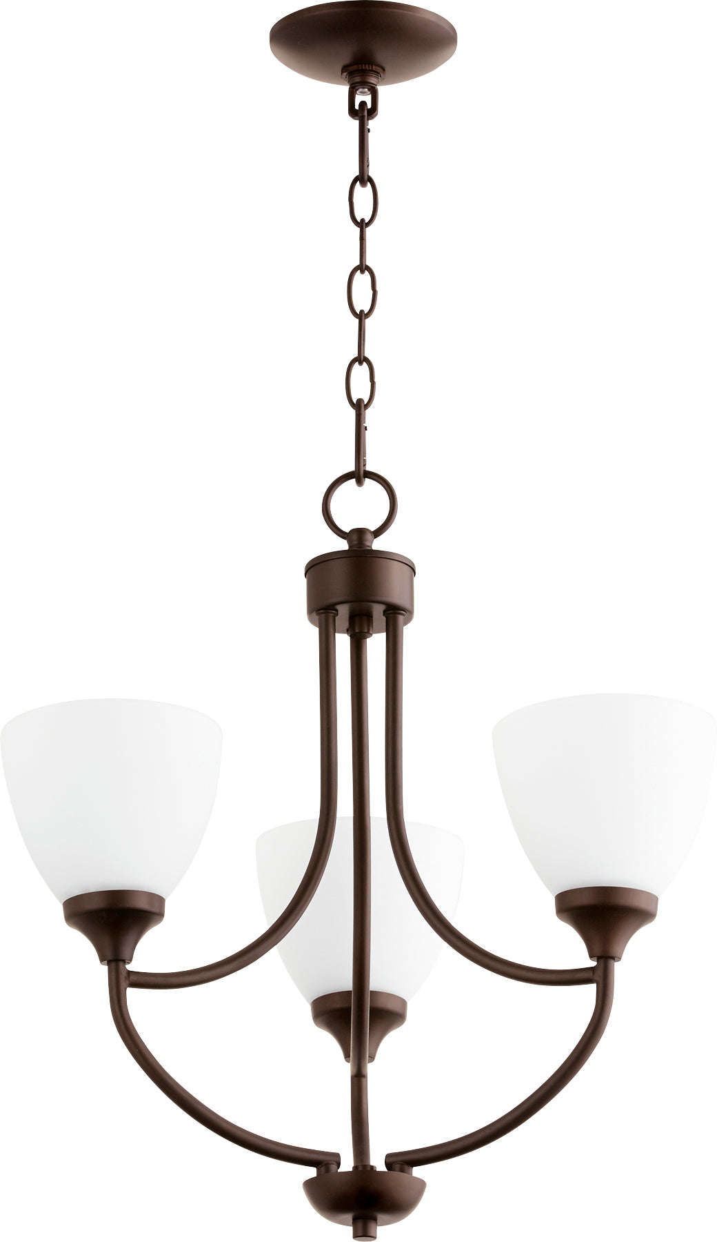 Lámpara de araña de transición de bronce aceitado ligero Enclave 3