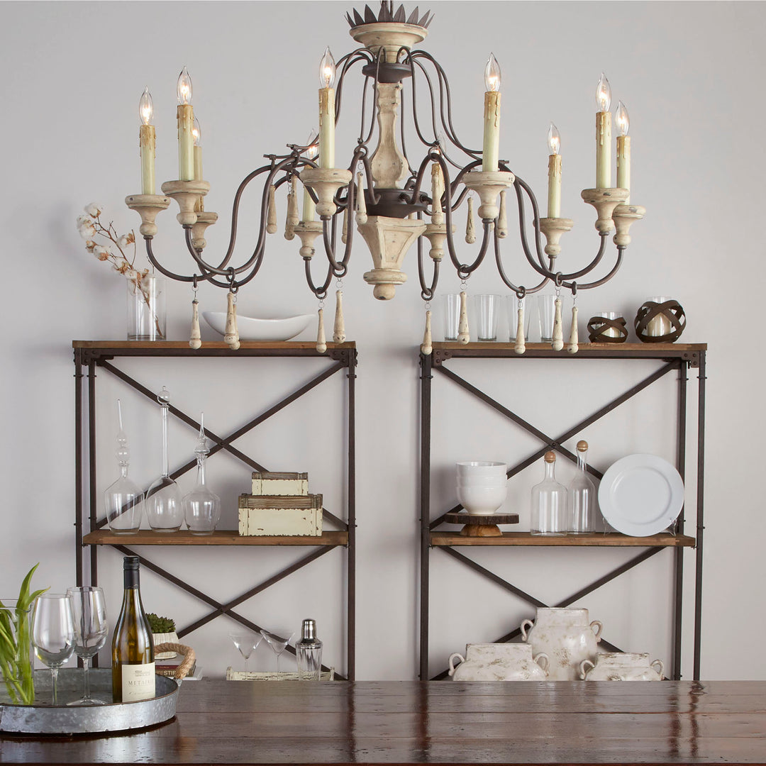 PROVENCE 10 Light Chandelier | Carriage House | Large Chandelier Light