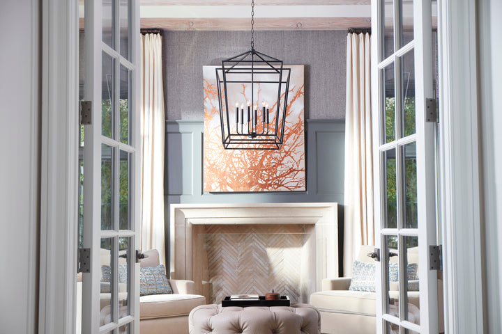 Monument 6 Light Black Pendant