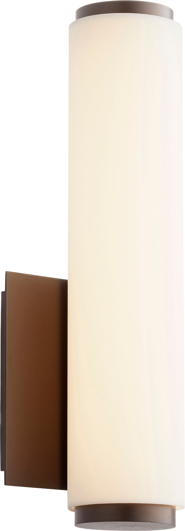 Aplique de pared LED acrílico blanco mate de bronce aceitado moderno y contemporáneo de 1 luz