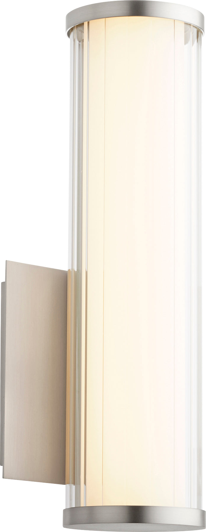 1 Light Modern and Contemporary Satin Nickel LED Glass Wall Sconce