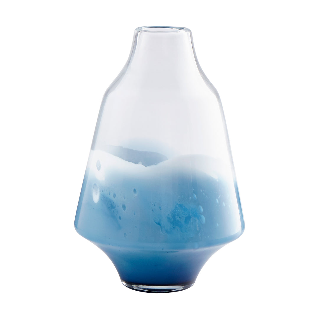 Water Dance Vase | Clear And Cobalt - Large