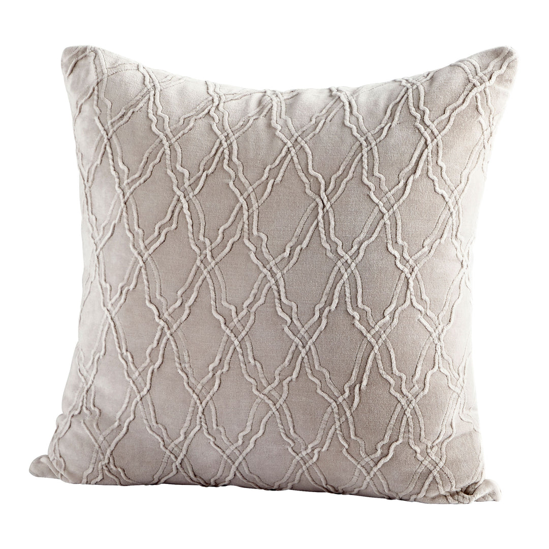 Rivori Cotton Velvet Pillow Cover Tan Decorative 18x18 Throw