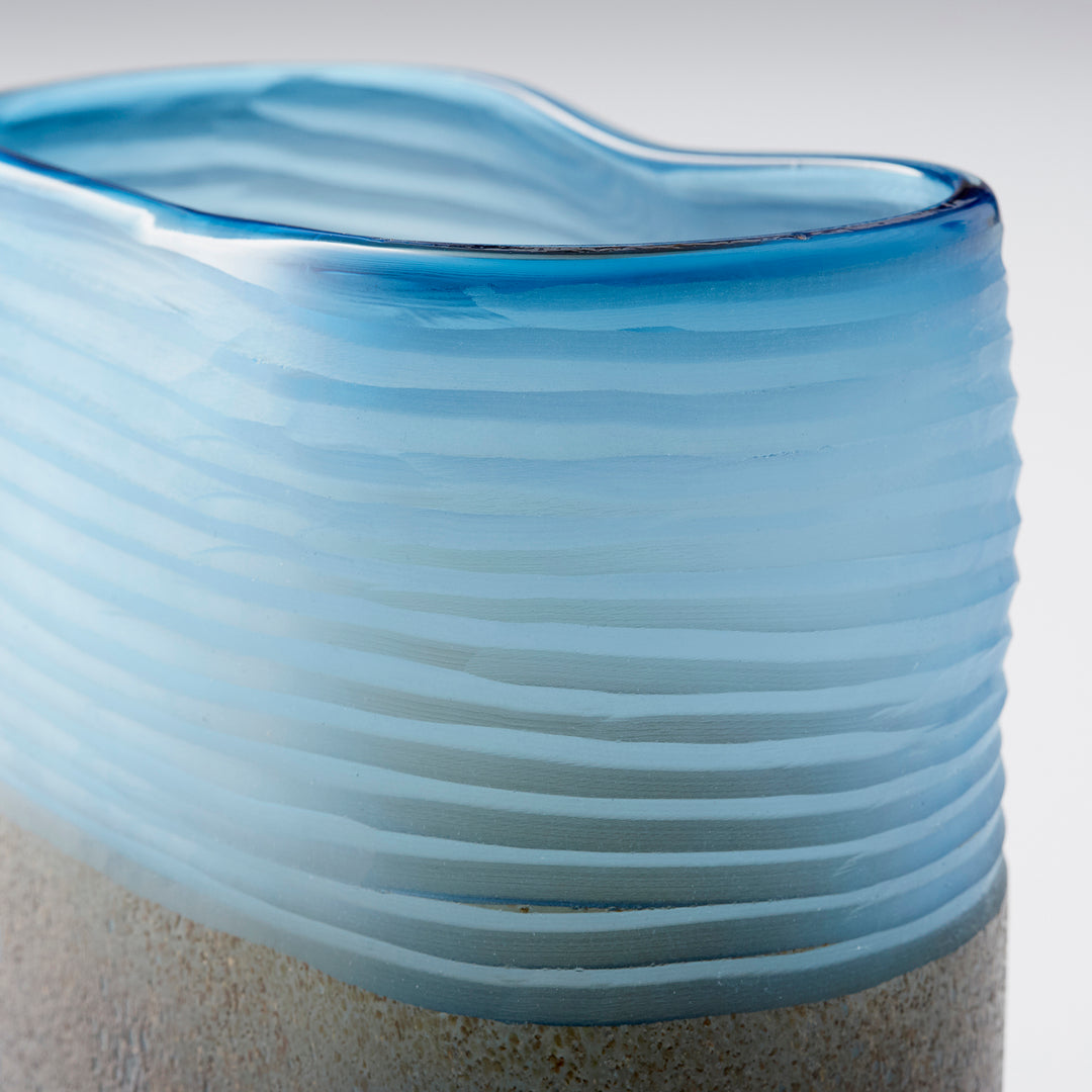 Europa Vase | Blue And Iron Glaze - Small