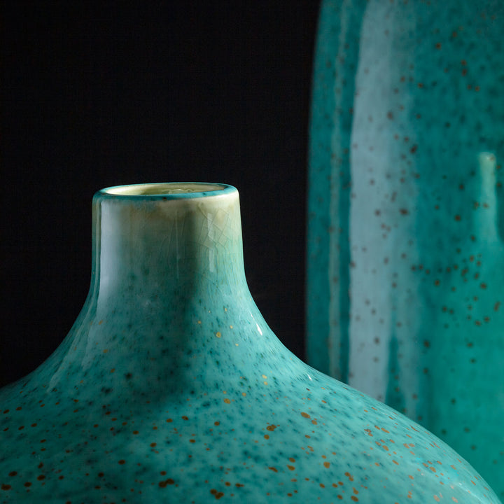 Vase brillant natif | Glaçage Turquoise - Petit