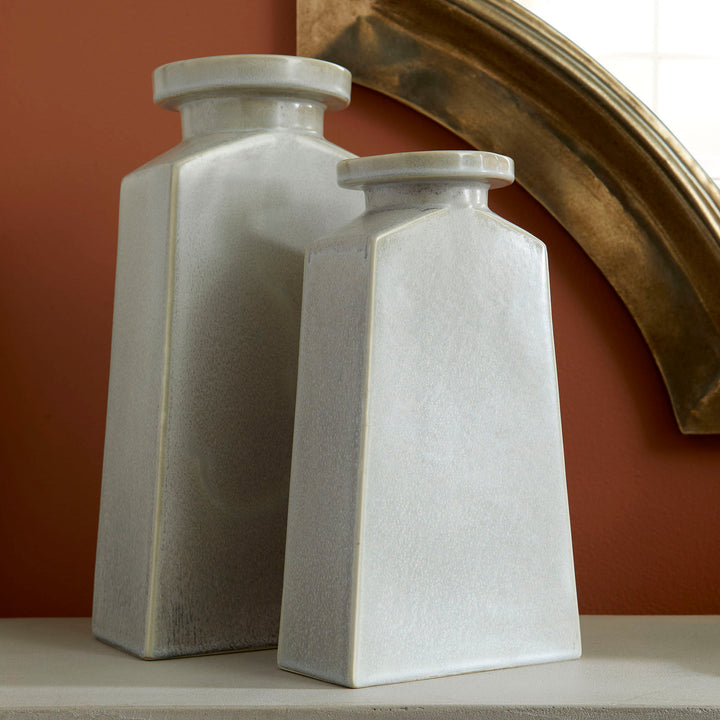 Santorini Vase | Oyster Silver - Medium