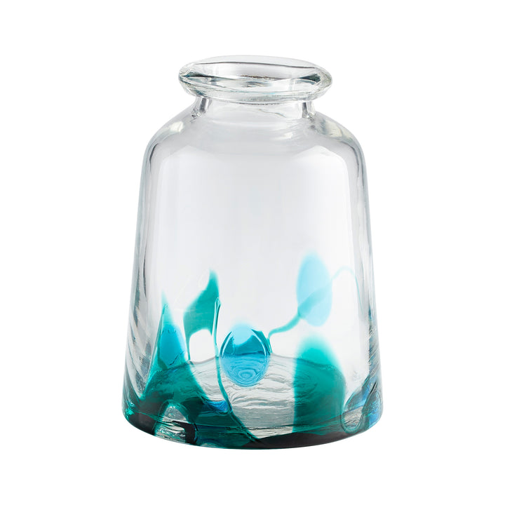 Tahoe Vase | Blue & Clear - Medium