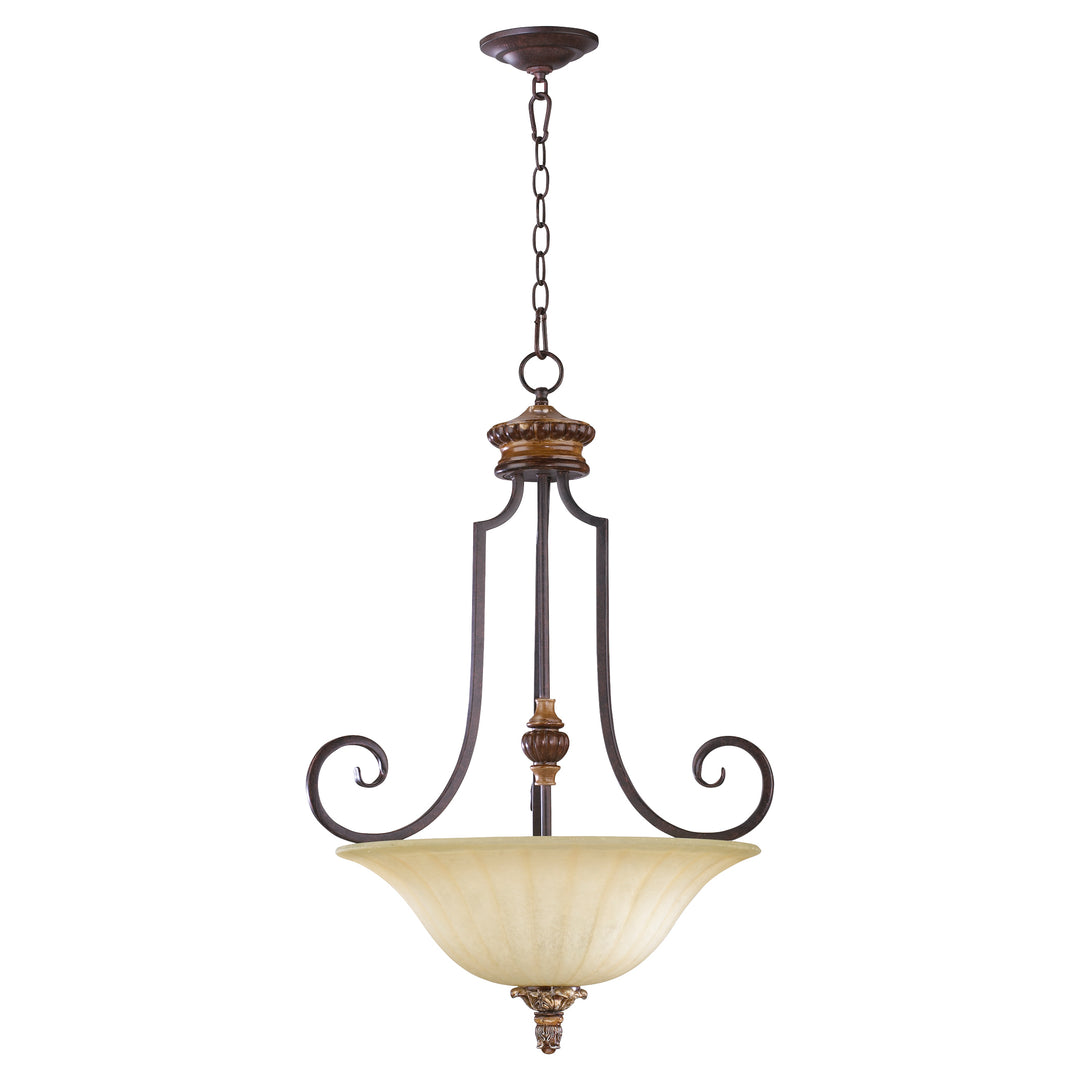 CAPELLA 3 Light Pendant  - Toasted Sienna With Golden Fawn